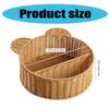 Cartoon Styles Sturdy Rattan Wall Mounted Storage Shelf with Bear Ears Designs for Organizing Accessories and Toy