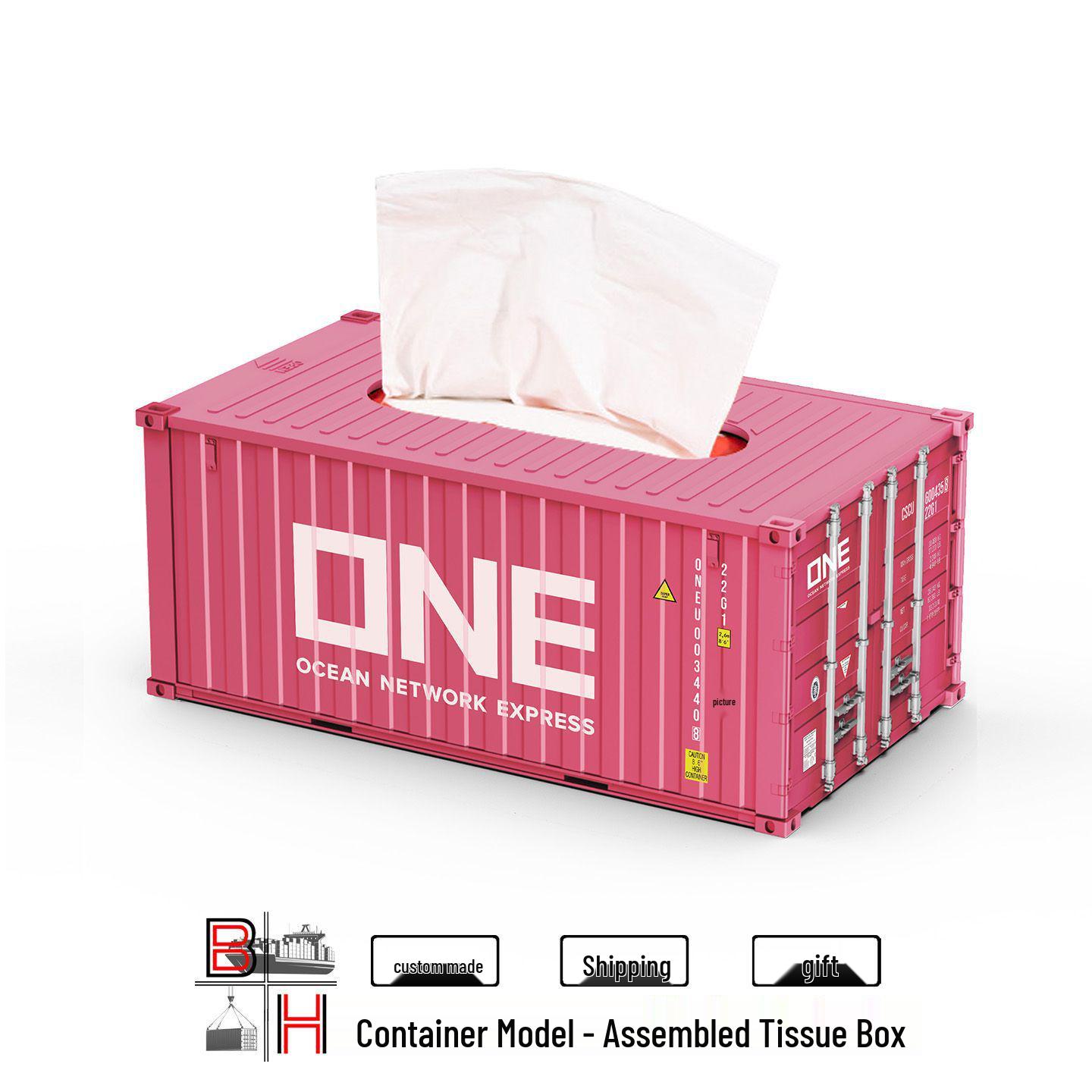 Custom High-End Tissue Box with Company Logo - Elegant Office Gift Ornament CMA CGM Parentheses Tissue Box