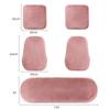 Universal Winter Car Seat Cushion Headrest Faux Fur Sheepskin Front Rear Thickened Plush Car Seat Cover Warm Fluffy Auto Cushion