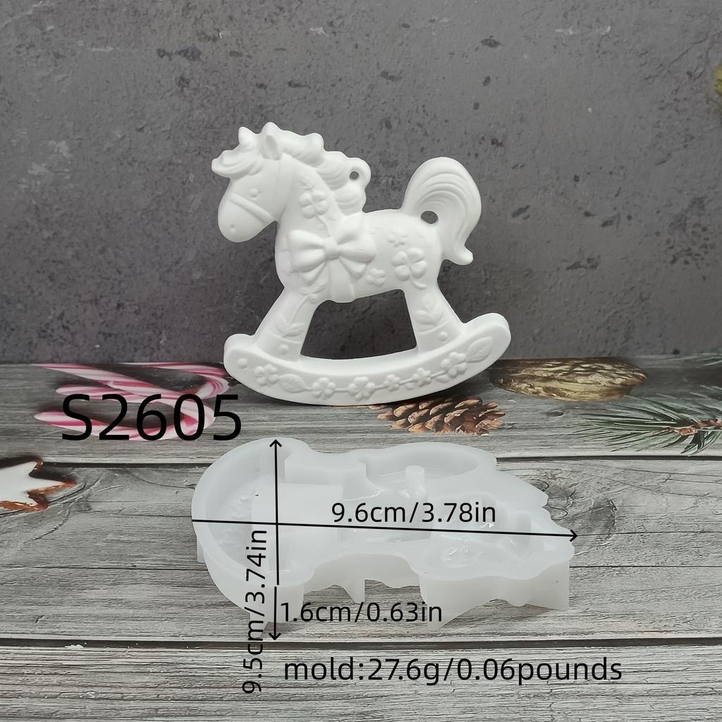 Rocker Horse Mold Food-Grade Home Decoration Mold Silicone Mold Easy-To-Clean For Home Decoration Gift Making Diy Crafting