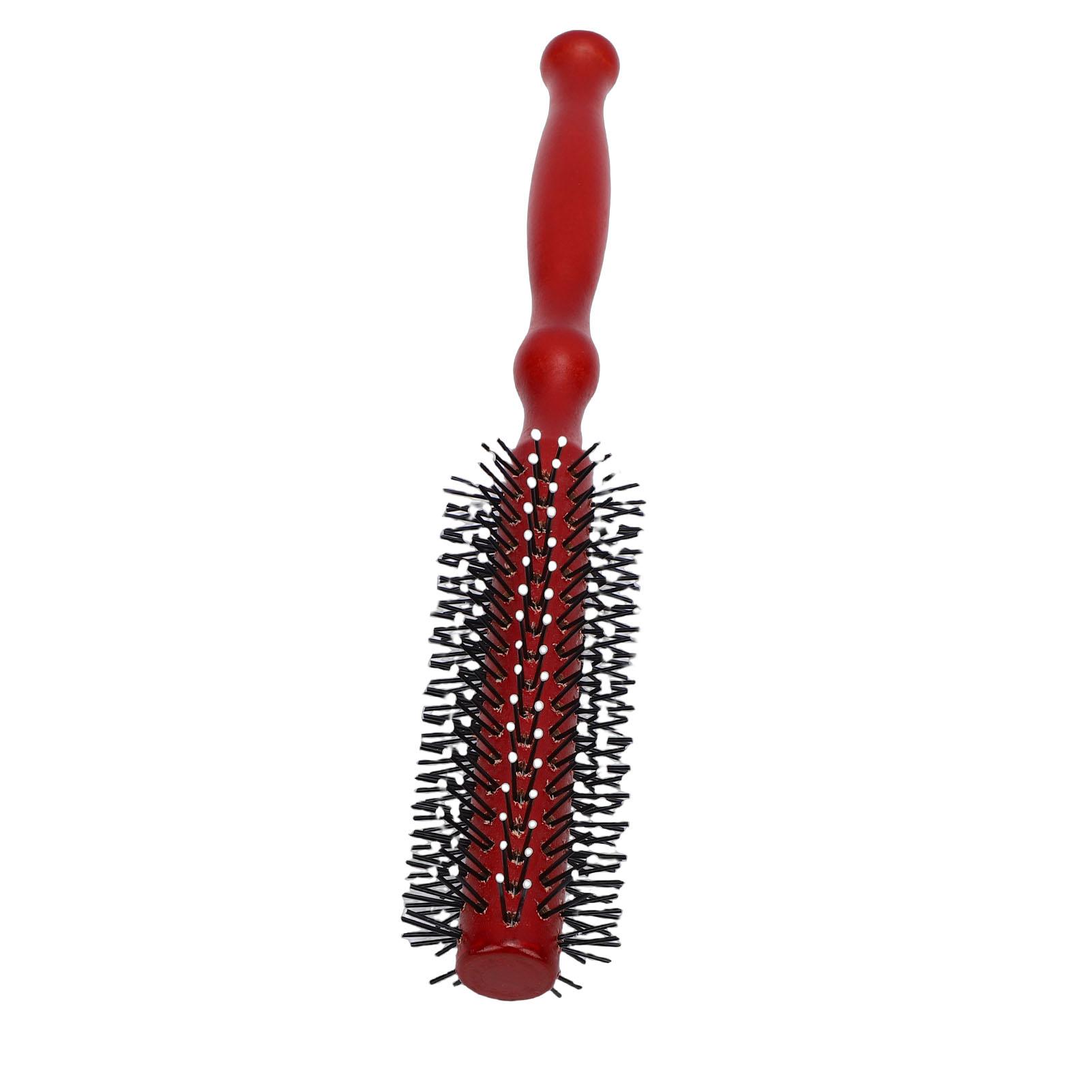 

Round Styling Hair Brush Anti Static Handle Wood Roller Hairbrush for Salon Home Use Large Size 8.9 X 1.7in L