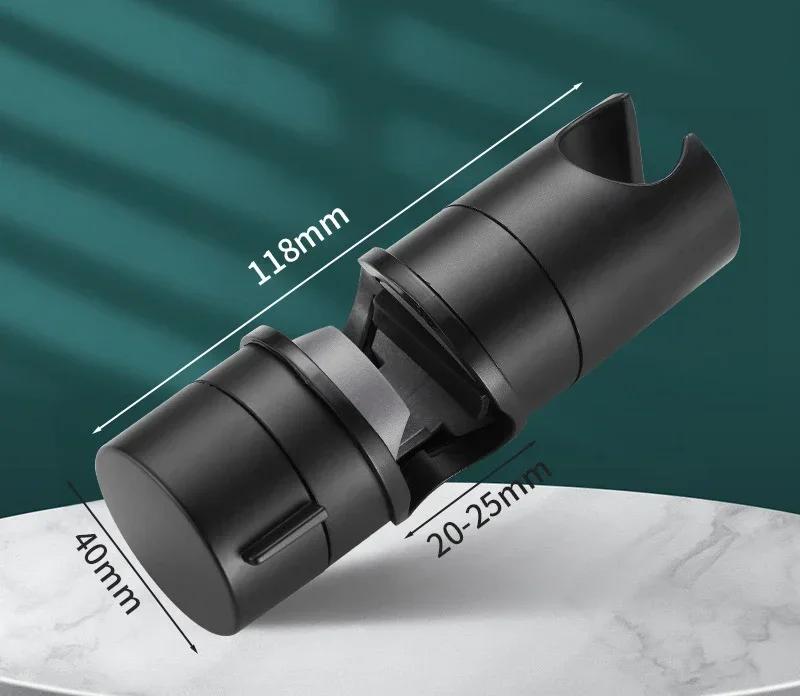 1ks Univerzální držák na sprchovou hlavici Nastavitelný 18~25mm ABS Chromový držák na sprchovou tyč Koupelnové doplňky Sprchové montážní držáky