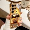 Sparkling Diamond Golden Phone Case For Samsung A50 A51 A52 A53 A54 A55 A56 A57 A71 A72 A73 A31 A32 A34 A36 A37 A30s Glass Cover