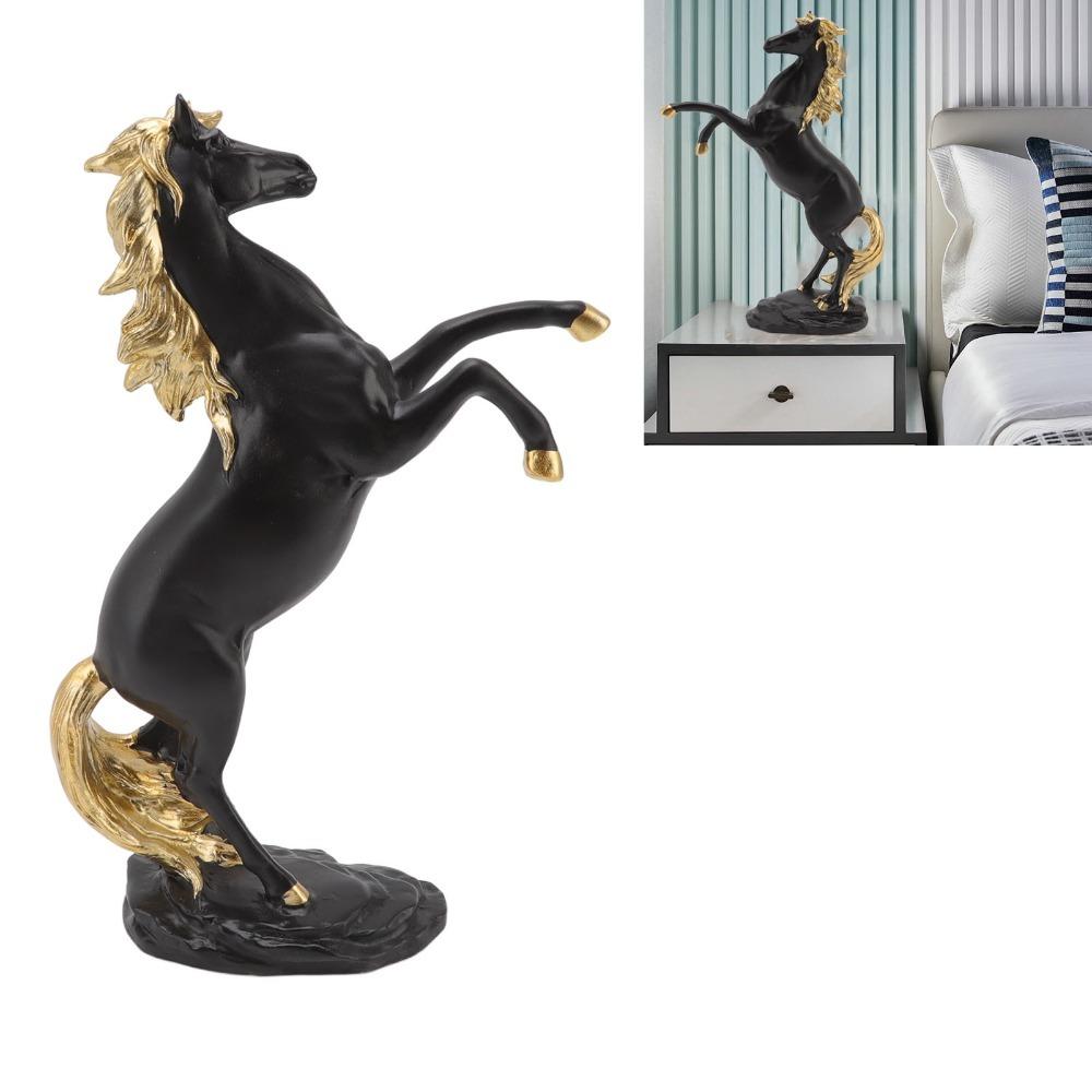 Desktop Standing Horse Figurine Resin Standing Horse Statue Standing Horse Decoration  Home