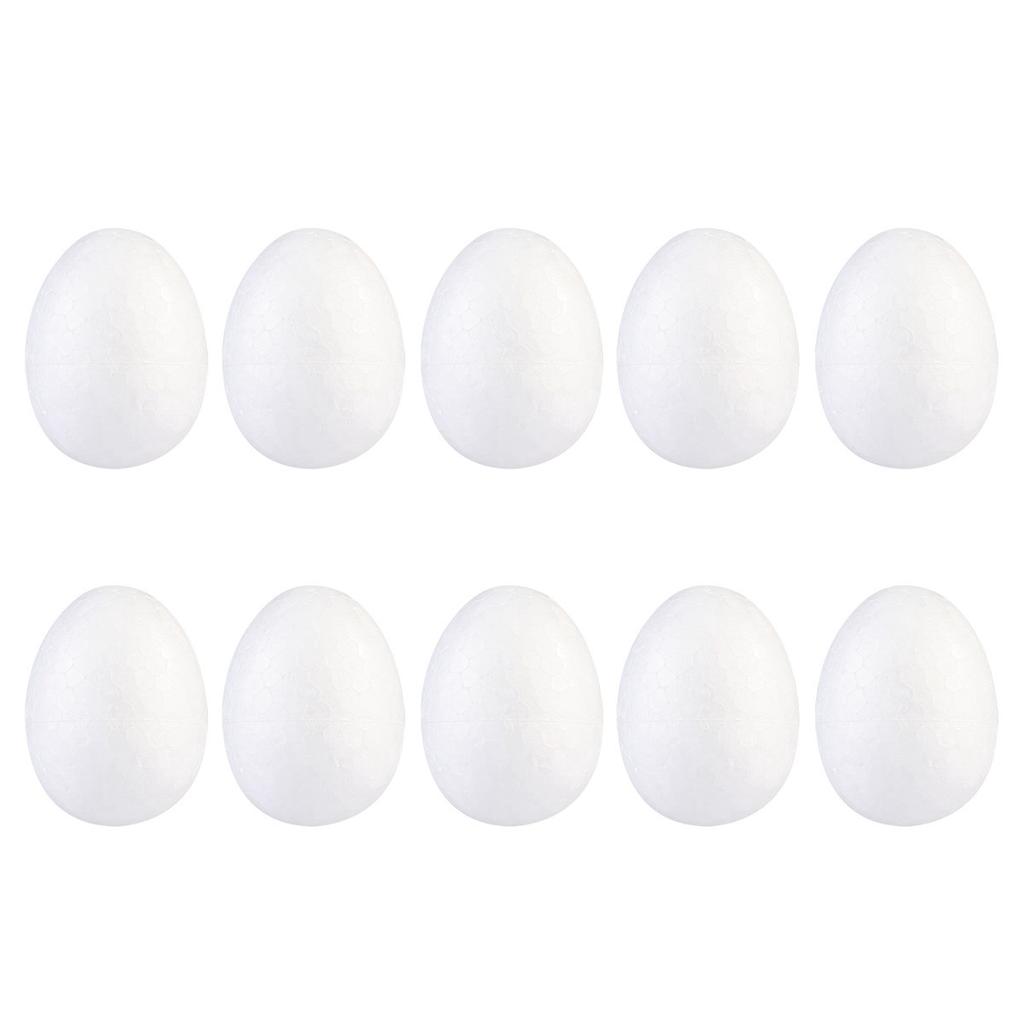 20 Pièces Oeufs en Mousse DIY Blanc Solide Oeufs de Pâques 6cm pour Festival Projets Créatifs Décoration de Fête Fournitures Mousse d'Oeuf