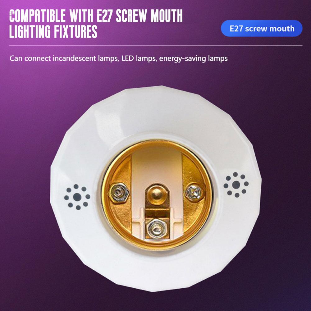 Radar Induction E27 Lights Socket Smart Light Bulbs Human Motion Light Lamp Base Q9T3