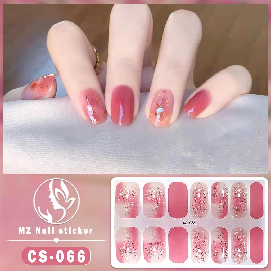 No-Bake Waterproof 3D Detachable Nail Stickers - Long-Lasting Small Fresh Full Nail Art.
