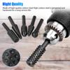 5pcs Wood Carving File Rasp Drill Bit Rotarys Set Universal Woodworking Grinding Head Steel Wood Carving Polishing Engraving