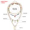 Bohemian Multi-layered Beaded Necklace Colorful Boho Beaded Necklace for Women Ethnic Jewelry Accessories