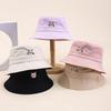 New embroidered fruit bucket hat female export double-sided can wear sunshade basin hat spot