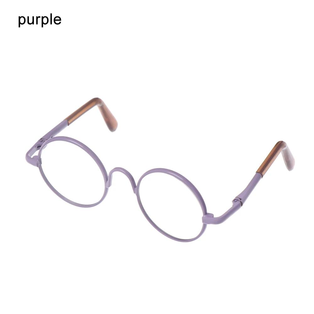 Dolls Clear Lens Round Frame Miniature Eyewear Eye Glasses Girl Toy Photo Props Toy Parts Dress Up Accessories Doll Accessories