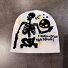Knitting And Bizarre Terrifying Skull Hat Knit Fabric Autumn Winter Wear Travel