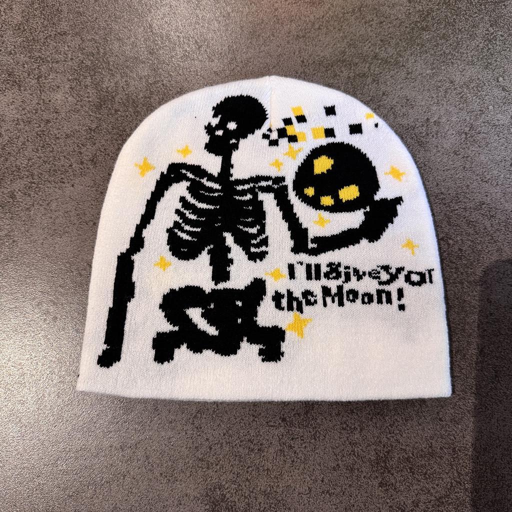 Knitting And Bizarre Terrifying Skull Hat Knit Fabric Autumn Winter Wear Travel