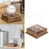 Modern Signature Baseball Showcase Box With Clear Acrylic Construction And Wooden Base Presentation Case