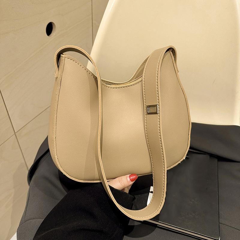 

Зимняя минималистская тенденция с замковой текстурой, большая вместимость, женская сумка через плечо из искусственной кожи, сумка-хобо через плечо 24x6.5x20cm хаки