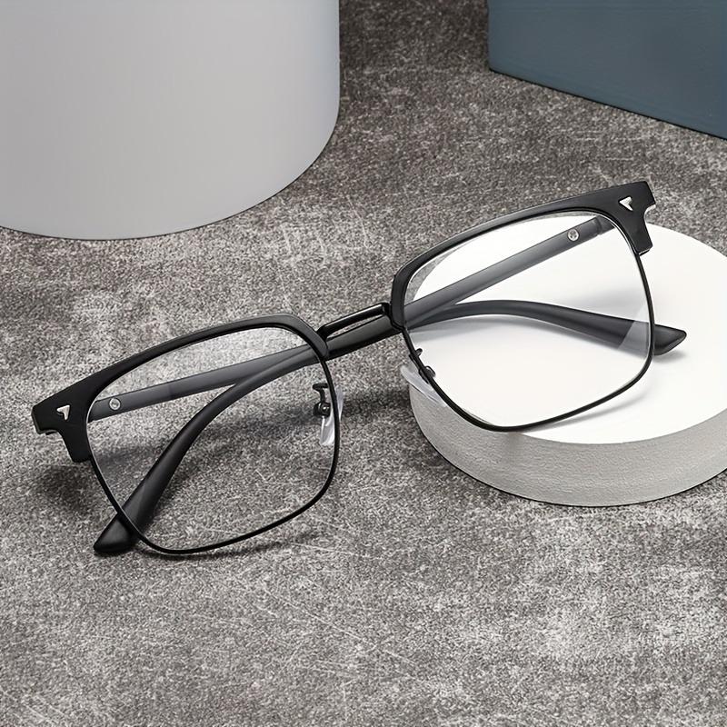 Y2K Preppy Style Fashion Browline Eyeglasses Uncharged Pochromic PC Lens for Men Women Fishing Driving Camping Holiday