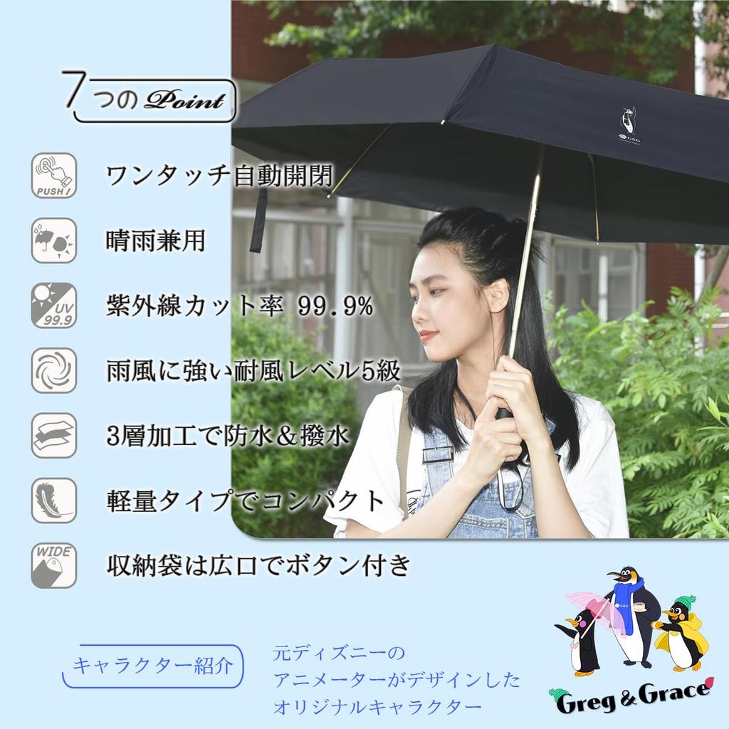 Ninestar Pastel For Both Sunny and Rainy Fully Automatic Ultra Reverse Folding 6 UV UV Sun One Folding Greg Grace G&G Umbrella, Blue, Days, Foldable,