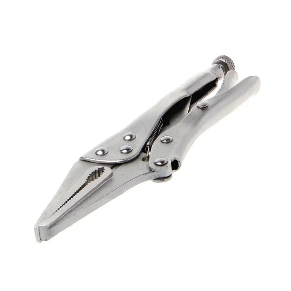 6.5Inch Locking Pliers Long Needle Nose Pliers Lock Vise Grip Clamp Hand Tool Squeeze Action And Trigger Release Re-positioning
