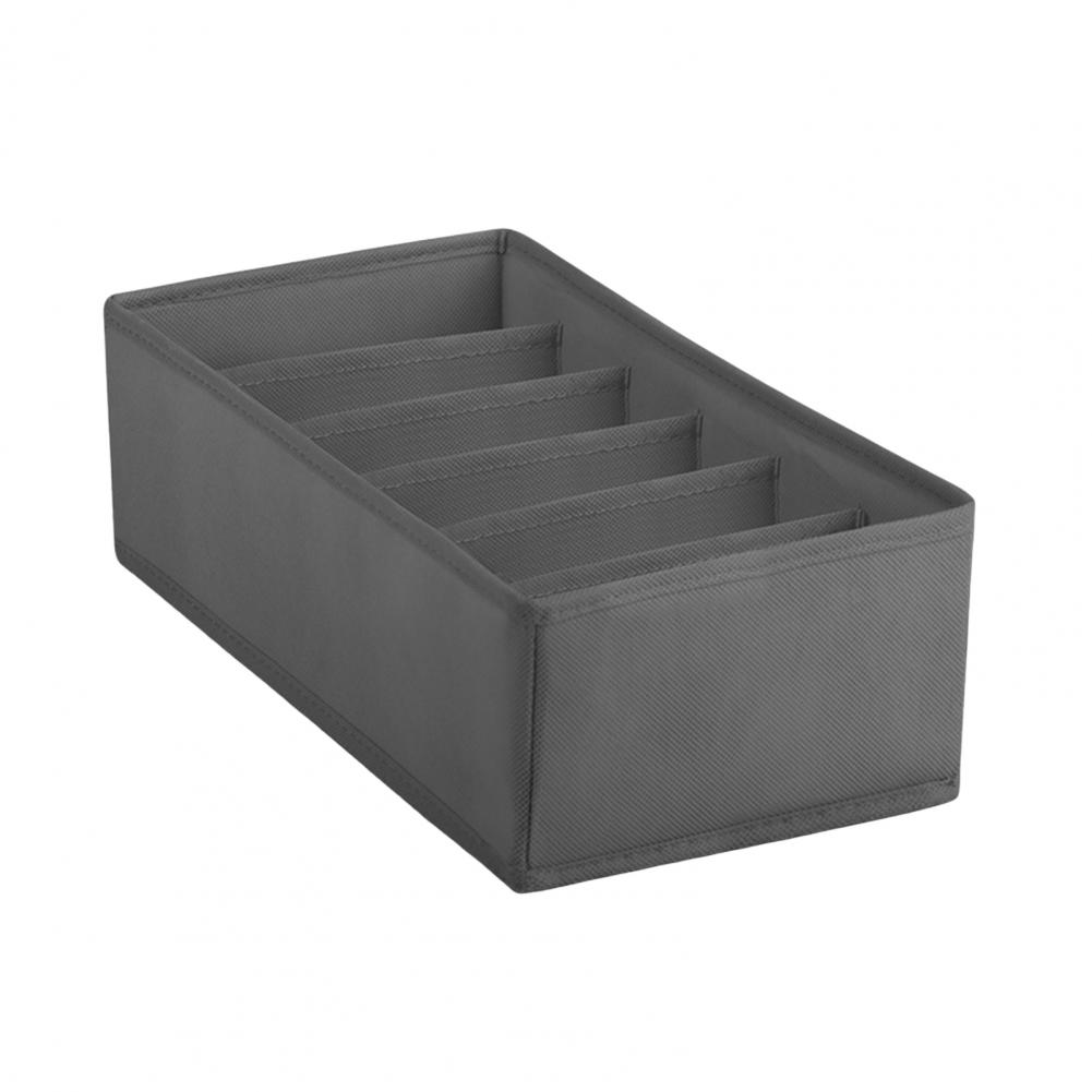 

Washable Storage Organizer Clothing Storage Box Closet Drawer Organizer for Underwear Socks Ties for Handkerchiefs for Wardrobe XXS сірий