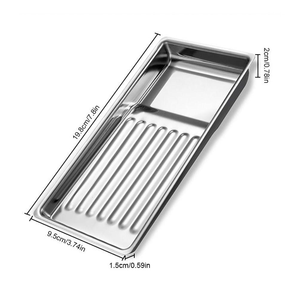 New Stainless Steel Nail Art Equipment Plate Square High-temperature Resistant Doctor Dental Tray Disinfection Plates