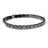 Schwarzes Hämatit Quadrat Perlen Stretch Armband Elastisch Perlen Unisex Minimalistisch