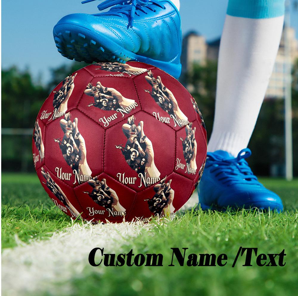 Custom Text Size 5 Soccer Ball, Standard Match Football For OutdoorThe Addams Family