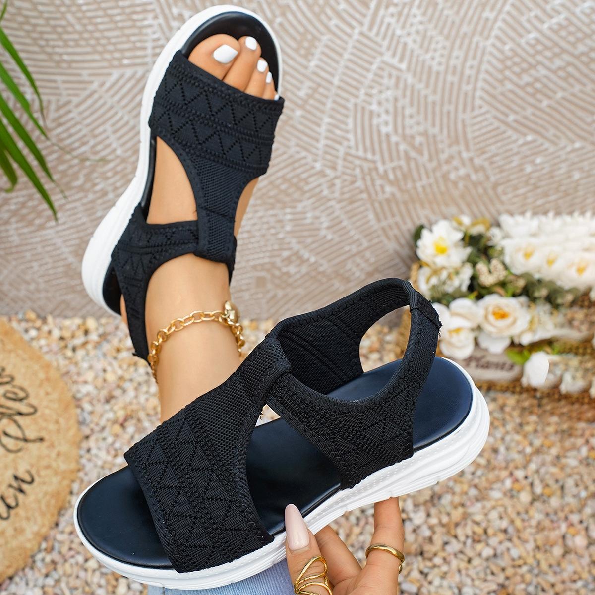 Women s Large-size Casual Sports Sandals - New Style Shoes 36 чёрный