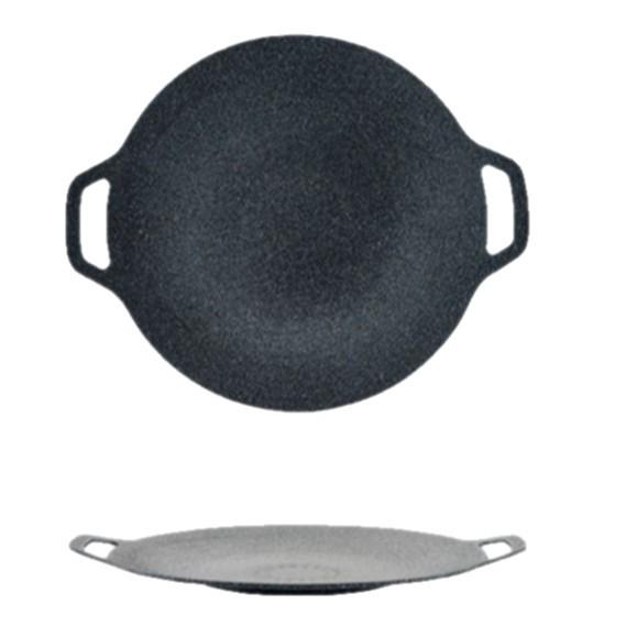 Maifan Stone Korean BBQ Grill Pan with Handle - Outdoor Camping and Universal Stove Frying Cookware