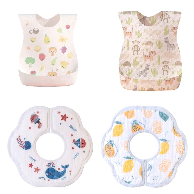 10pcs or 20pcs Disposable Bib for Baby Waterproof Saliva Towel Leakproof Burping Cloths Separately Packaged for Infant