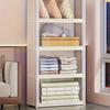 Clear Plastic Multi-Tier Storage Cabinet | Dustproof Floor-Standing Organizer with Transparent Shelves, Classic Style for Bedroom, Wardrobe, Office
