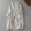Womens Loose Mid Length Long Sleeve Turn Down Collar Thin Casual Blazer Coat