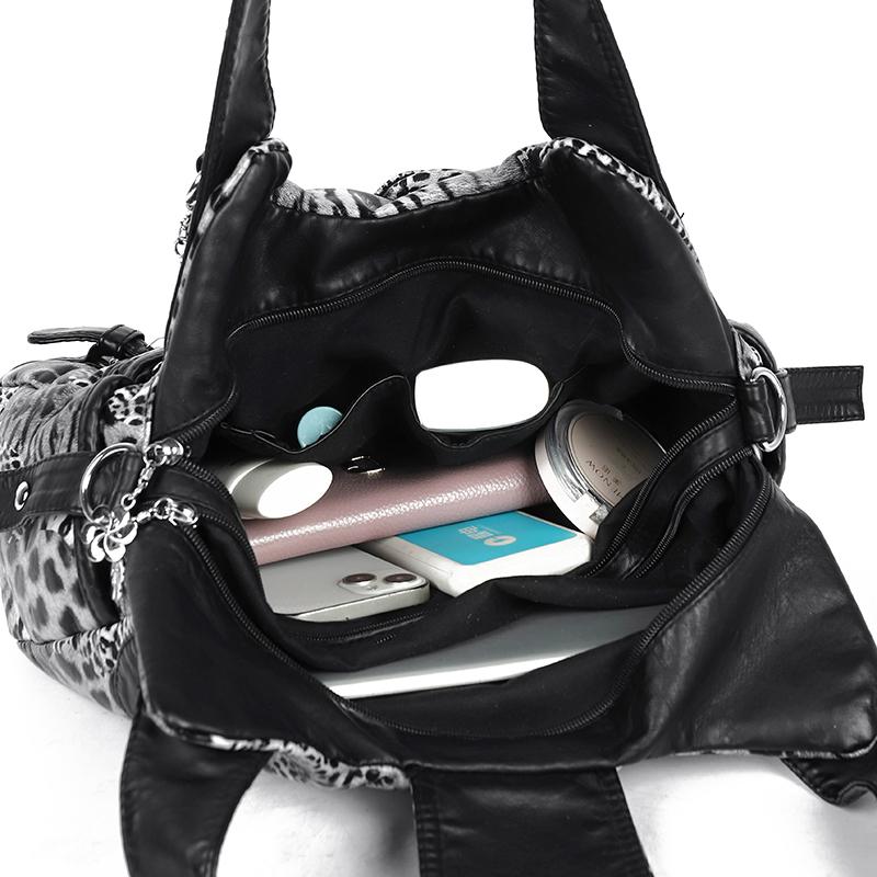 Women's Leopard Print Tote Bag Underarm Handbag