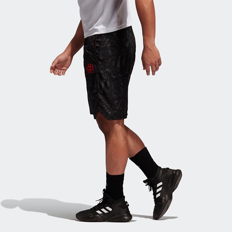 Adidas James Harden Print Basketball Shorts Men Bottoms Black FH7758