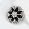 Elegant Rhinestone Flower Brooches for Women Fashion Clothing Pins Party Jewelry Accessory Gift