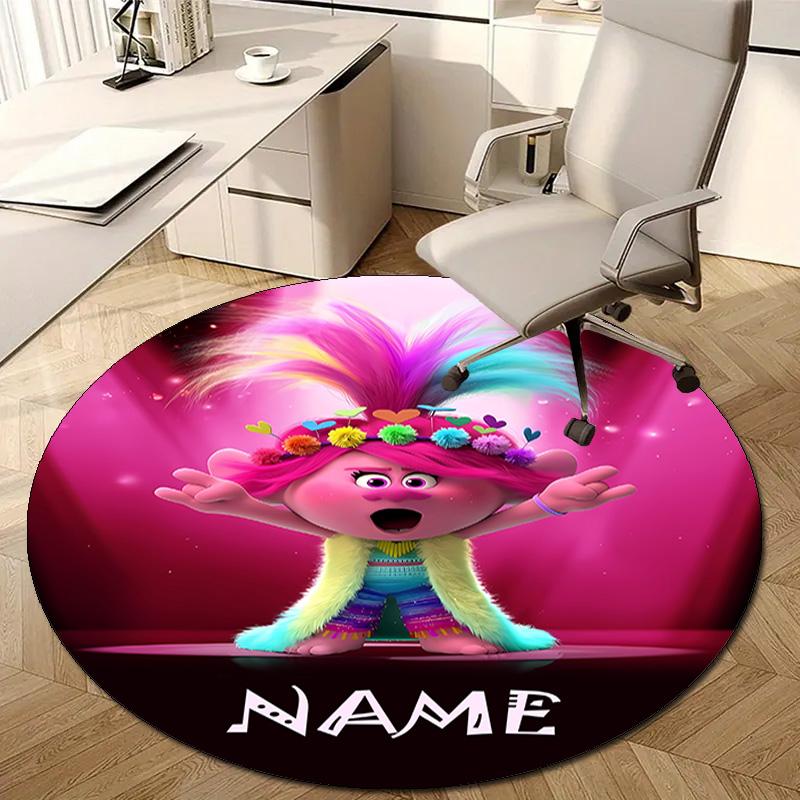 Personalized T-Trolls Round Chair Office Rug - Perfect for Mat, Office Chair & More - Ideal Gift for Birthdays and Holidays