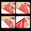 Aluminum Alloy Rafter Square, Metric Scale Angle Drawing Carpenter Measuring Layout Tool, 0-90° Protractor Cast Protractor