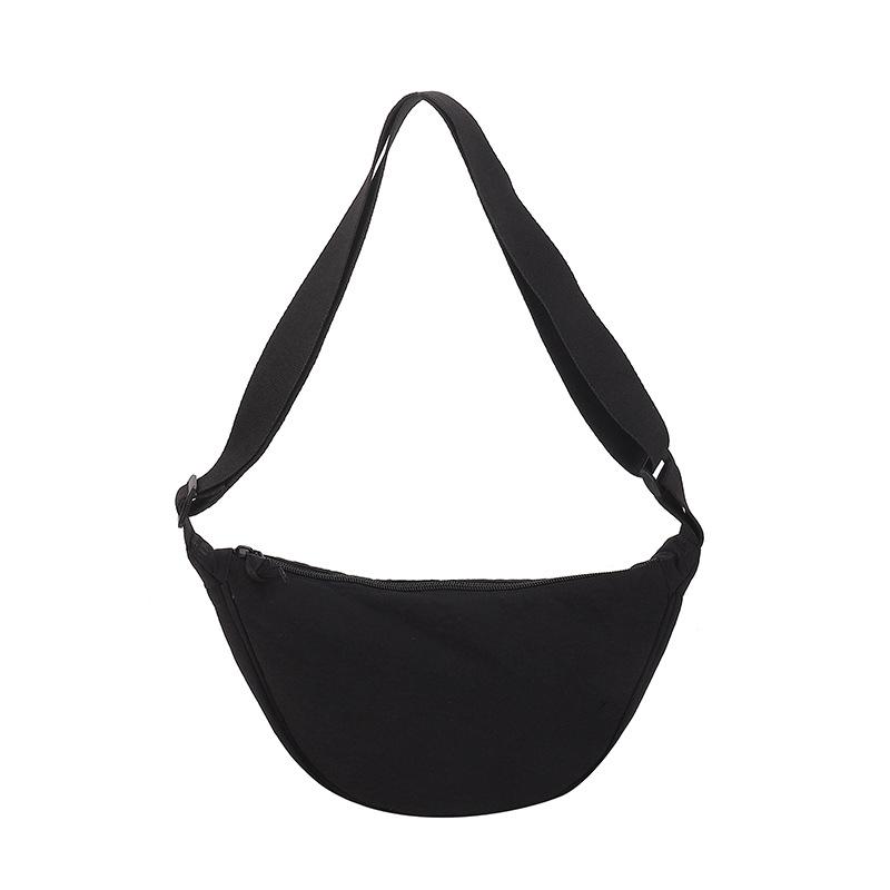 Dumpling Bag Stylish Versatile Lightweight Single-Shoulder Washed Fabric Bag Crossbody