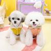 Dog Heart Vest Thick Sweet Cotton Pet Clothing Yellow Bow Puppy Clothes Warm Autumn Winter Teddy Cat Pet Clothes Traceable  Coat