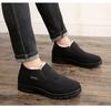 Men's Winter Fleece-Lined Non-Slip Cloth Shoes for Elderly - Warm, Thick Soft Sole Cotton Boots