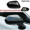 Car Side Rearview Mirror Cap Cover Trim For Toyota Camry 2018      Replacement (Only FIT With Singal Light Type) (Black, Right Passenger Side)