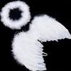 Infant White Angel Feather Wings Sets Lovely Baby Newborn Photography Outfit Props Kids Costume Headbands Photo Props Decoration