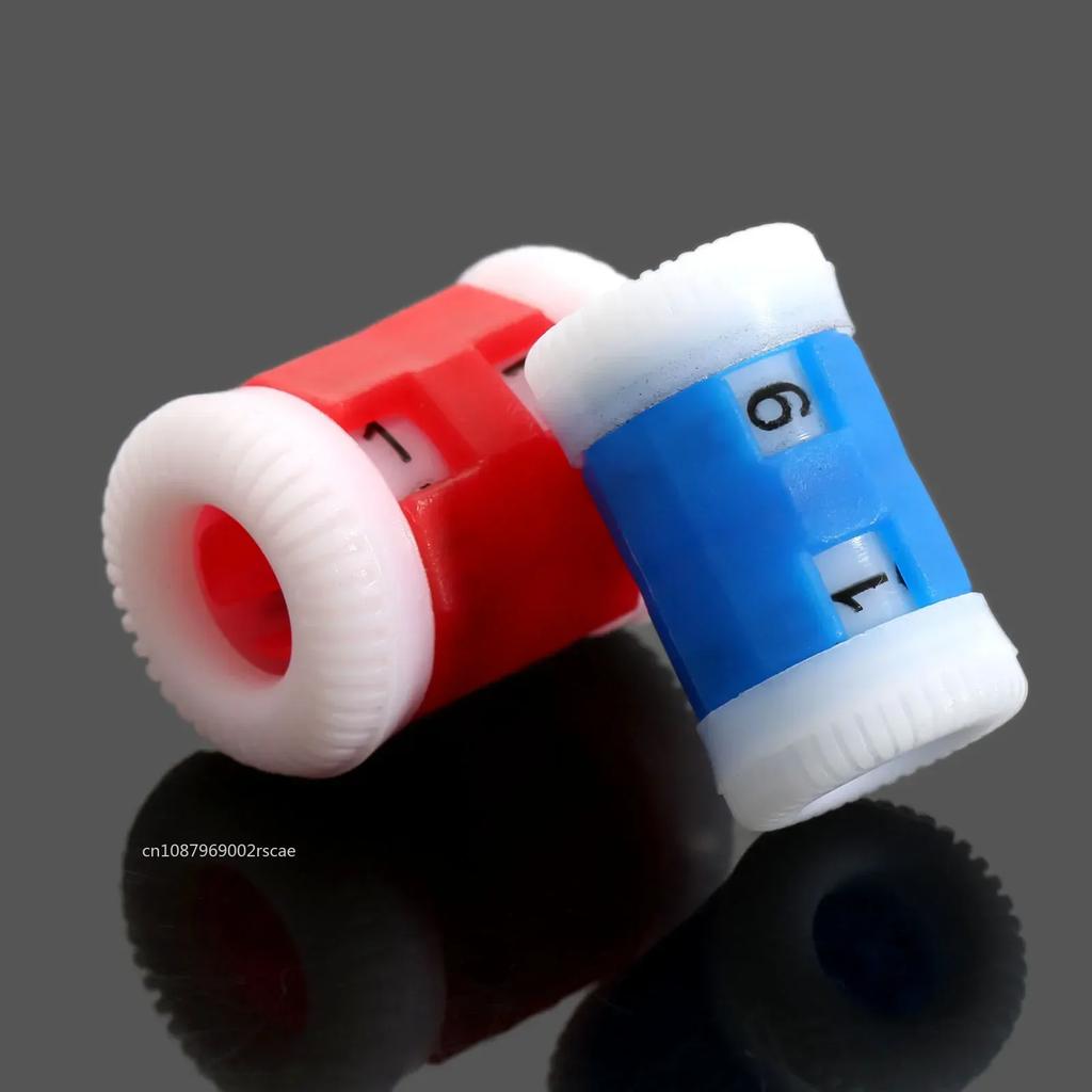 Universelles 2-Größen-Kunststoff-Stricknadel-Häkelstich-Reihenzähler-Set Werkzeug für Handstricknadeln