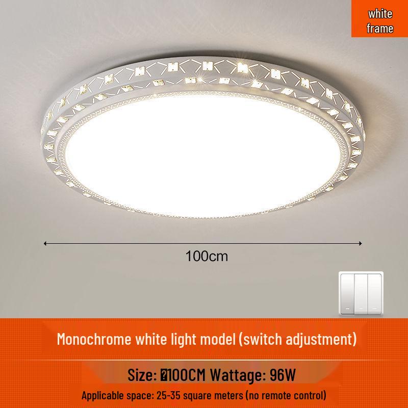 LED Ceiling Light: Simple, Atmospheric Round Fixture for Living Room, Dining Room, Study, and Bedroom.