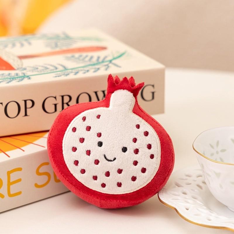 Bananas Fruit Cute Peaches Pears Plush Keychains For Decoration Backpack