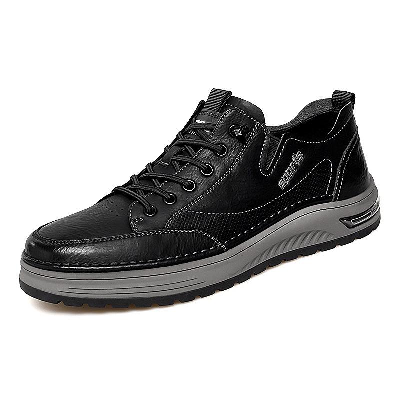 Men's Black Korean Style Casual Sports Board Shoes - Autumn/Winter Fashion