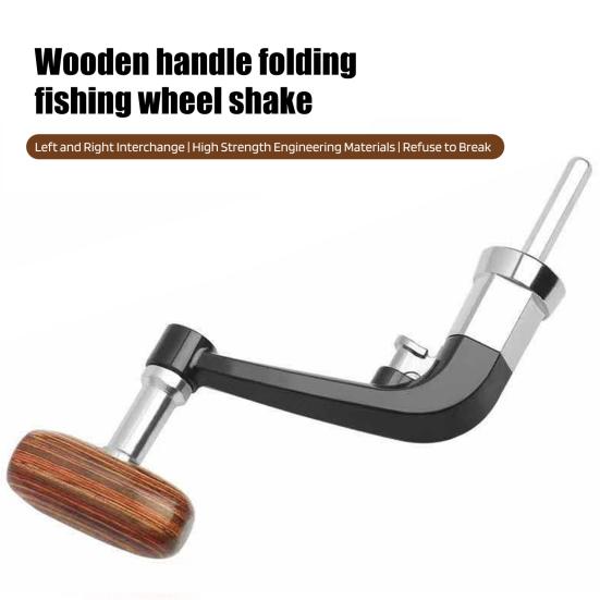 Fiskesnelle Vippearm Foldbar Heavy Duty Fiske Spinning Snelle Krafthåndtak Utskifting av fisketilbehør