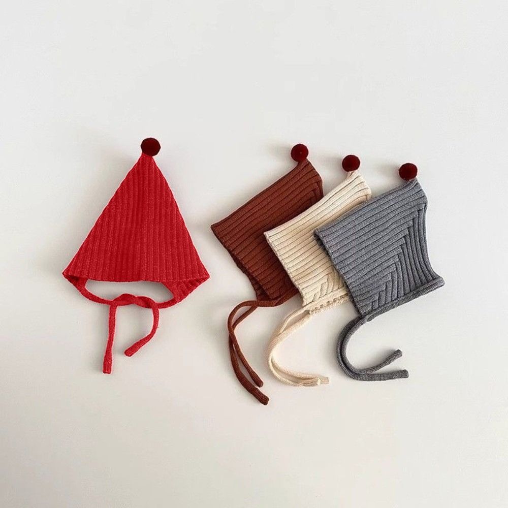 Warm Infant Beanie Cap Solid Color Winter Baby Hat Cute Baby Knitted Hat
