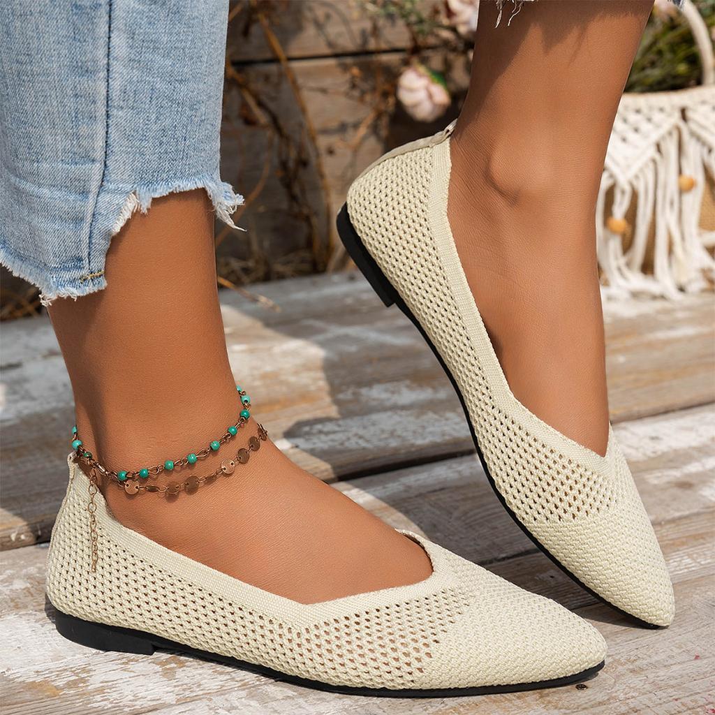 Women Flat Shoes Slip Comfortable Walking Ballerina Shoes Cute Ballet Ladies Portable Low Wedge Loafers Flat Shoes Women Size 6