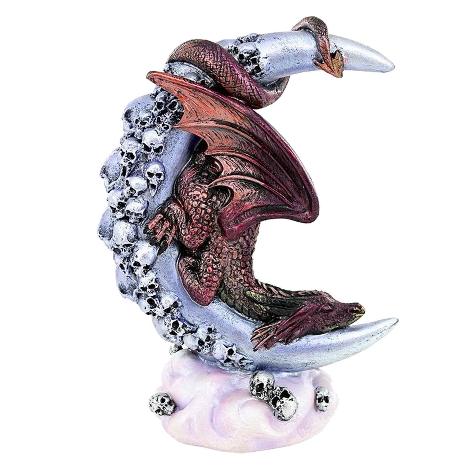 

Фигурки дракона из смолы для украшения на открытом воздухе, декоративная фигурка на Хэллоуин, сад на Хэллоуин