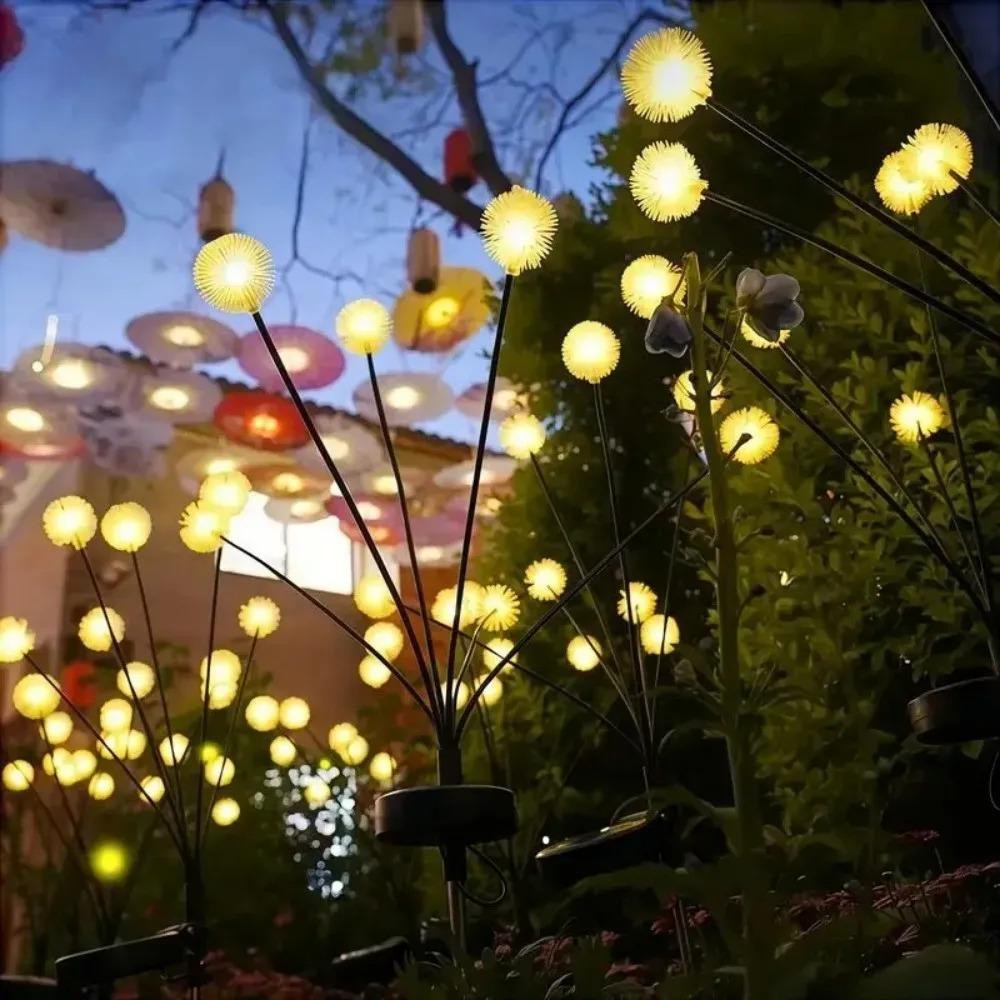 6/8/10 Heads Solar LED Mushroom Garden Lights, IP65 Waterproof Dusk To Dawn Swaying Pathway Yard Outdoor Decor